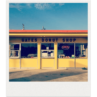 World famous Gates Donut Shop in Corpus Christi, Texas